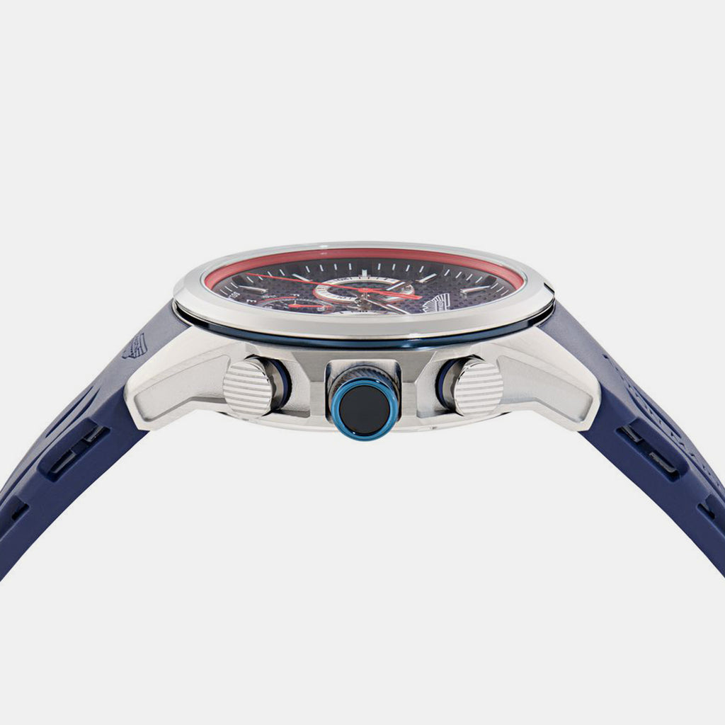 Aml Thrill Men Quartz Blue Dial Chronograph Silicone Watch MTRH2S6073E