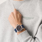 Aml Thrill Men Quartz Blue Dial Chronograph Silicone Watch MTRH2S6073E