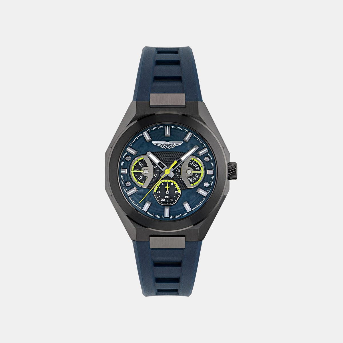 Aml Thrill Men Quartz Blue Dial Multi-Function Silicone Watch MTRI1F5013E