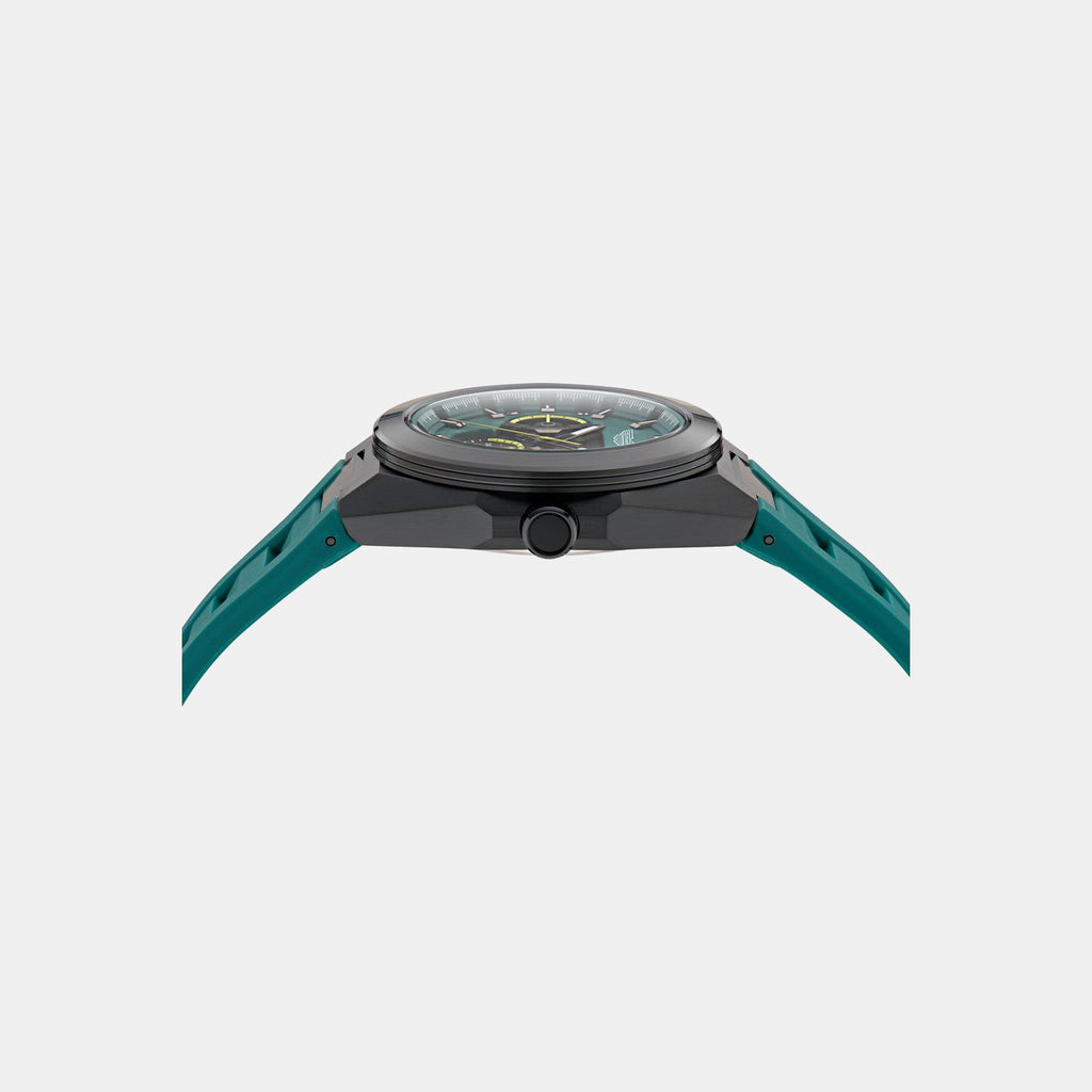 Aml Thrill Men Quartz Green Dial Multi-Function Silicone Watch MTRI1F5033E