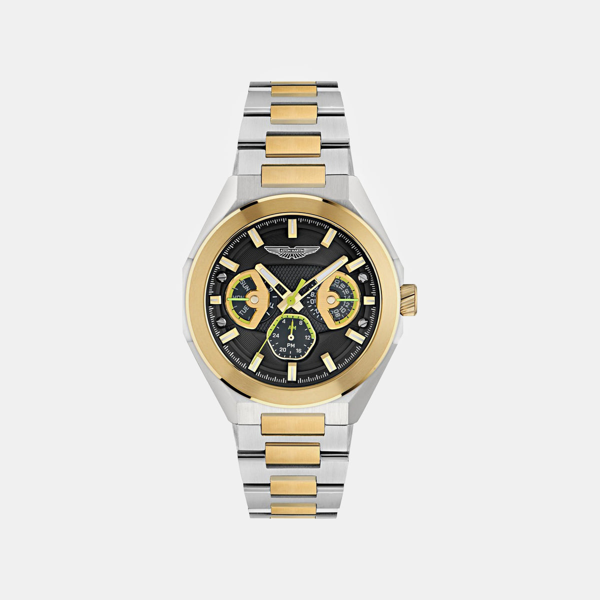 Aml Thrill Men Quartz Black Dial Multi-Function Stainless Steel Watch MTRI1F5043E