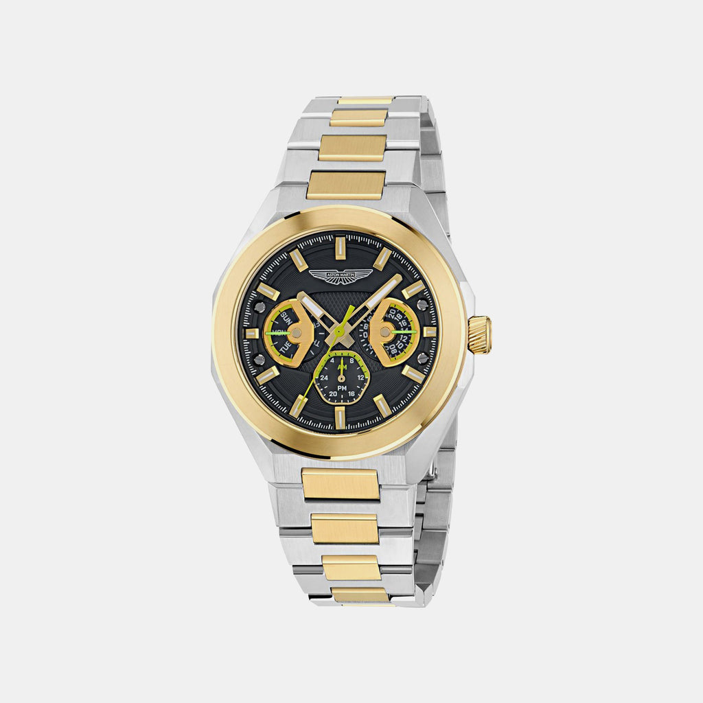 Aml Thrill Men Quartz Black Dial Multi-Function Stainless Steel Watch MTRI1F5043E