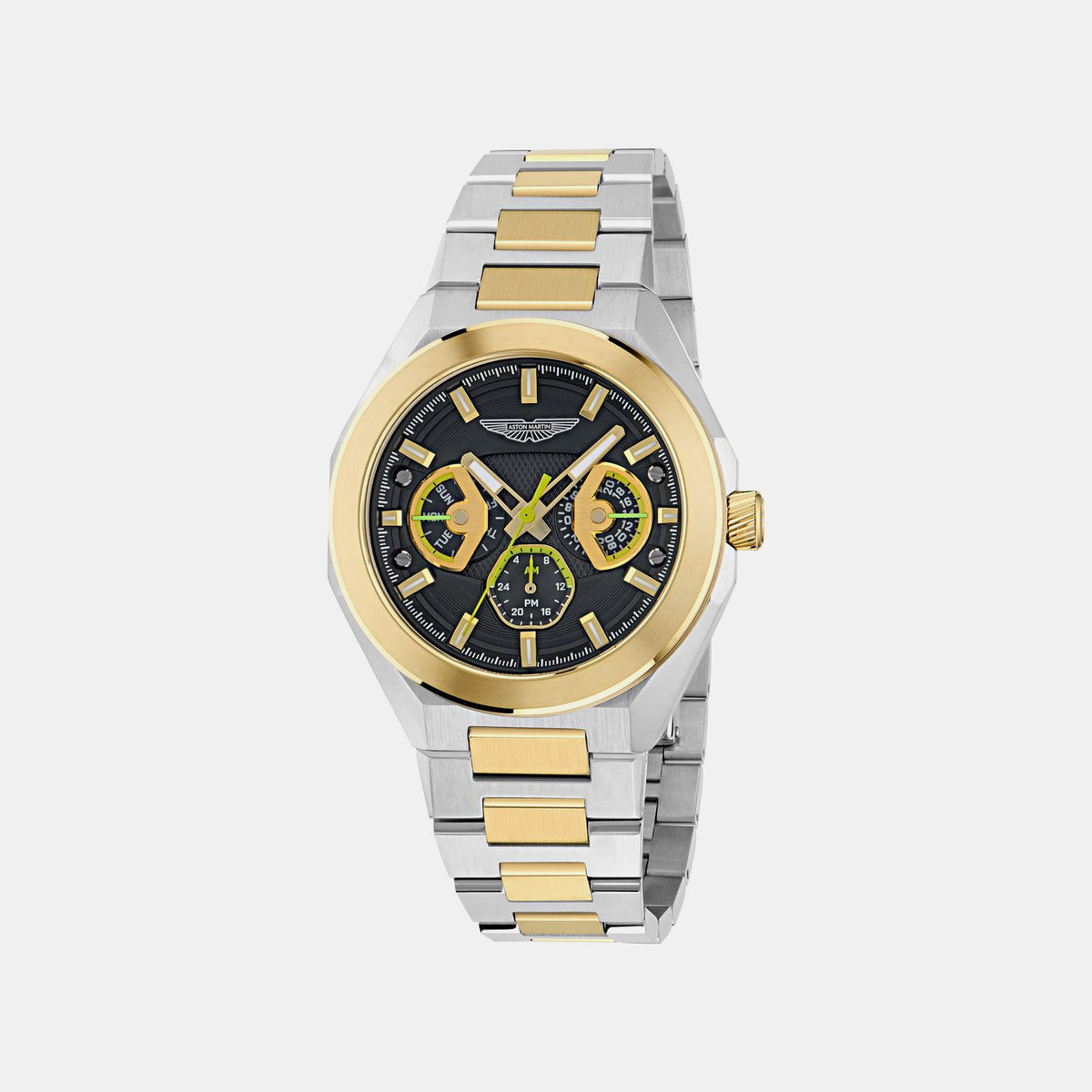 Aml Thrill Men Quartz Black Dial Multi-Function Stainless Steel Watch MTRI1F5043E