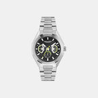 Aml Thrill Men Quartz Black Dial Multi-Function Stainless Steel Watch MTRI1F5053E