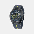 Men Quartz Blue Dial Analog Silicone Watch MTRI2S6023E