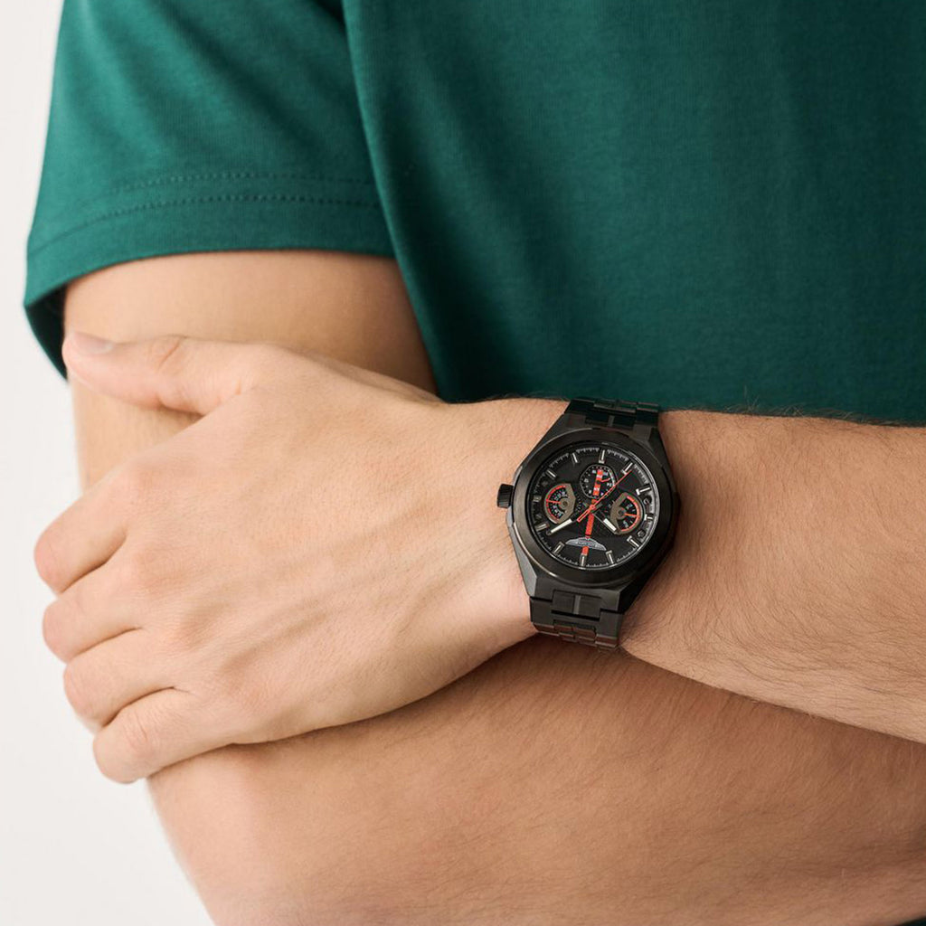 Men Quartz Black Dial Analog Stainless Steel Watch MTRI2S6053E