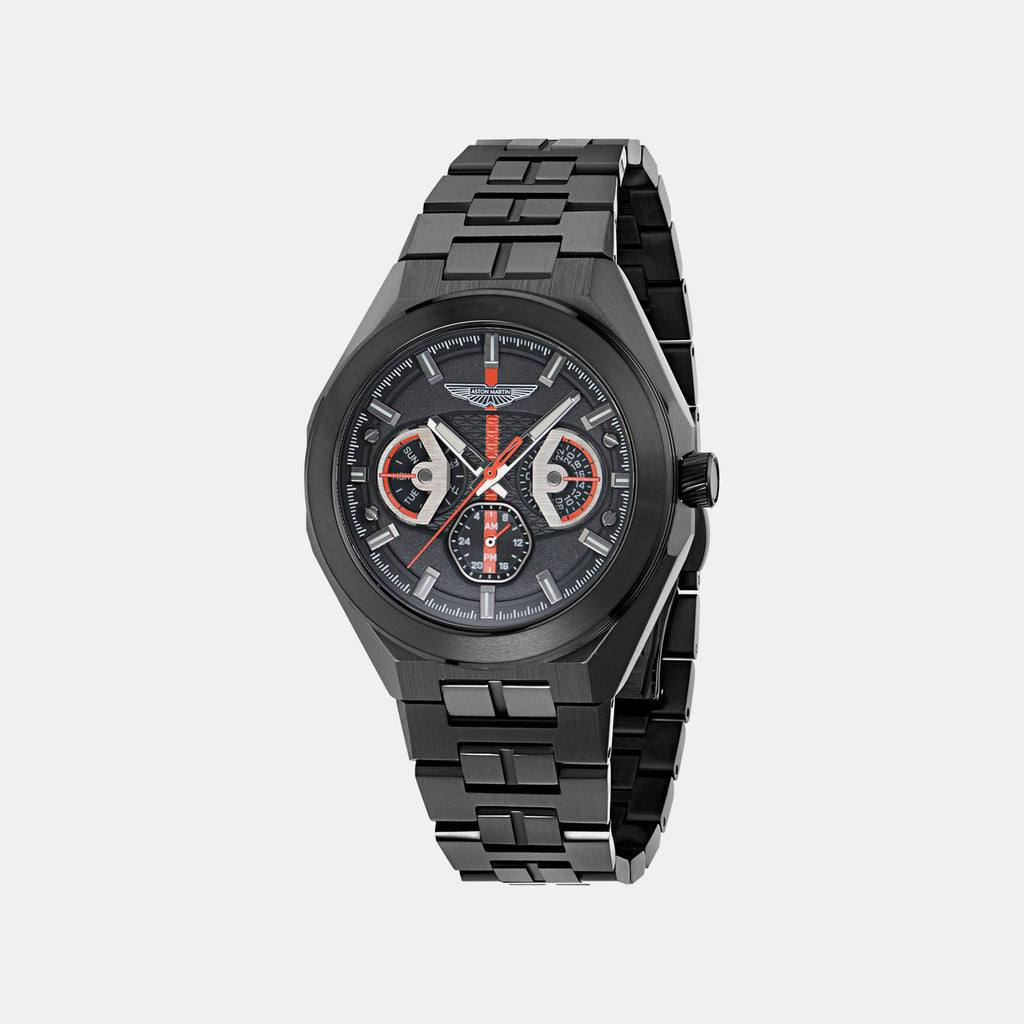 Men Quartz Black Dial Analog Stainless Steel Watch MTRI2S6053E