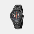 Men Quartz Black Dial Analog Stainless Steel Watch MTRI2S6053E