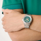 Aml Thrill Men Automatic Green Dial Analog Titanium Watch MTRR1F5053E