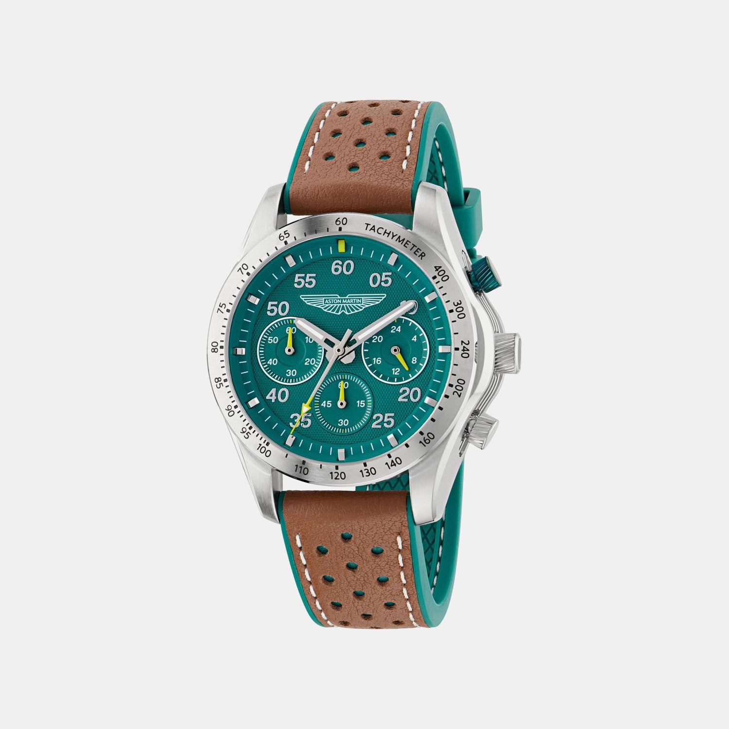 Aml Thrill Men Quartz Green Dial Chronograph Silicone Watch MTRS1F5013E