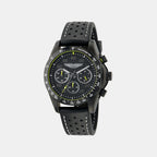 Thrill Men Quartz Black Dial Chronograph Leather Watch MTRS1F5023E