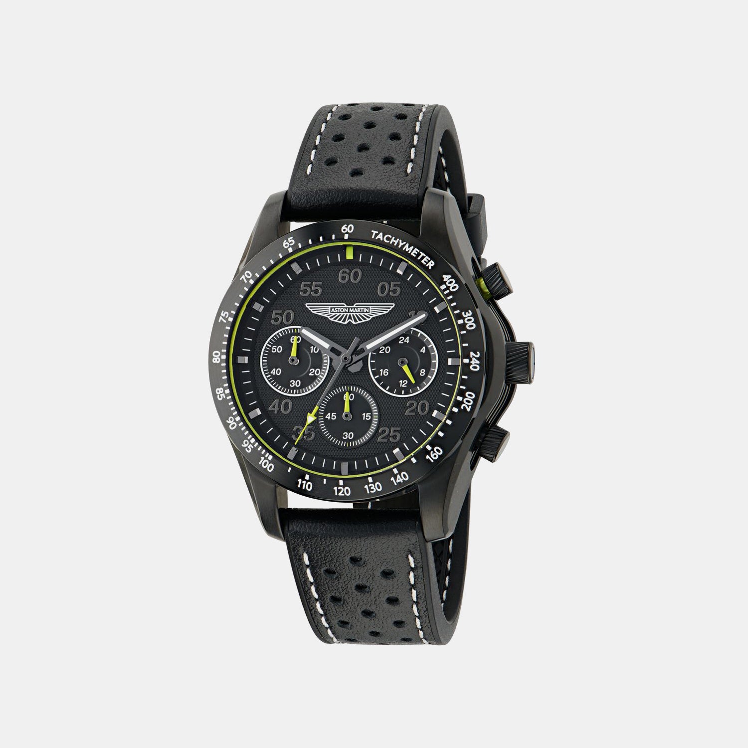 Thrill Men Quartz Black Dial Chronograph Leather Watch MTRS1F5023E