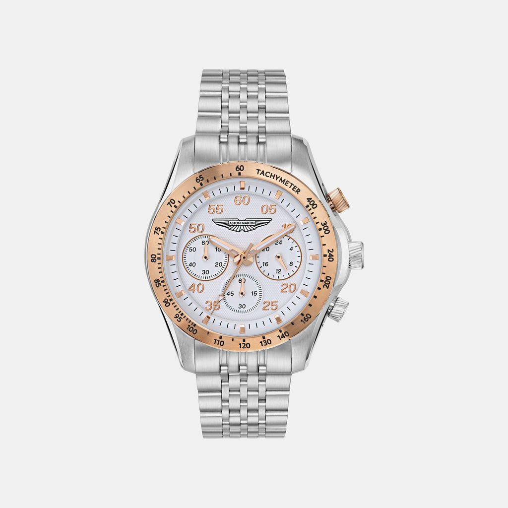 Aml Thrill Men Quartz White Dial Chronograph Stainless Steel Watch MTRS1F5043E