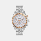 Aml Thrill Men Quartz White Dial Chronograph Stainless Steel Watch MTRS1F5043E