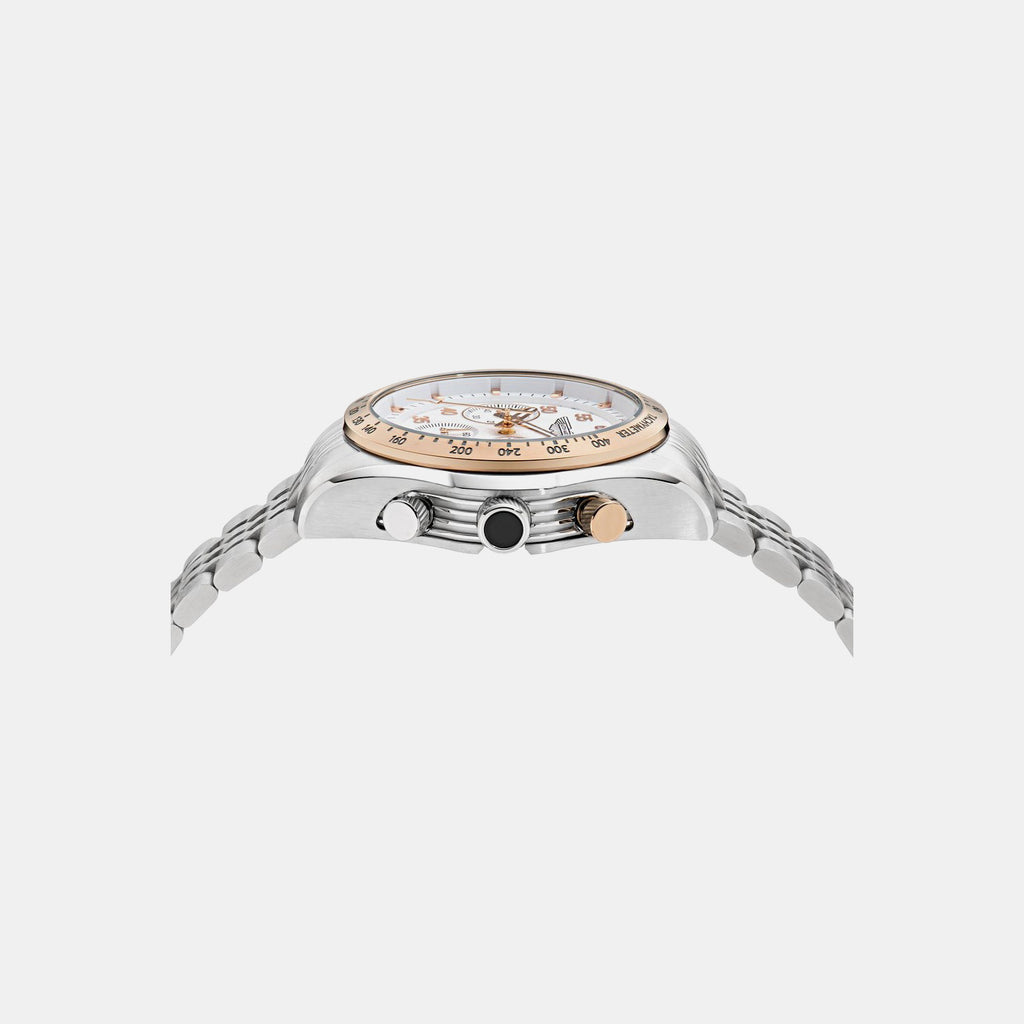 Aml Thrill Men Quartz White Dial Chronograph Stainless Steel Watch MTRS1F5043E
