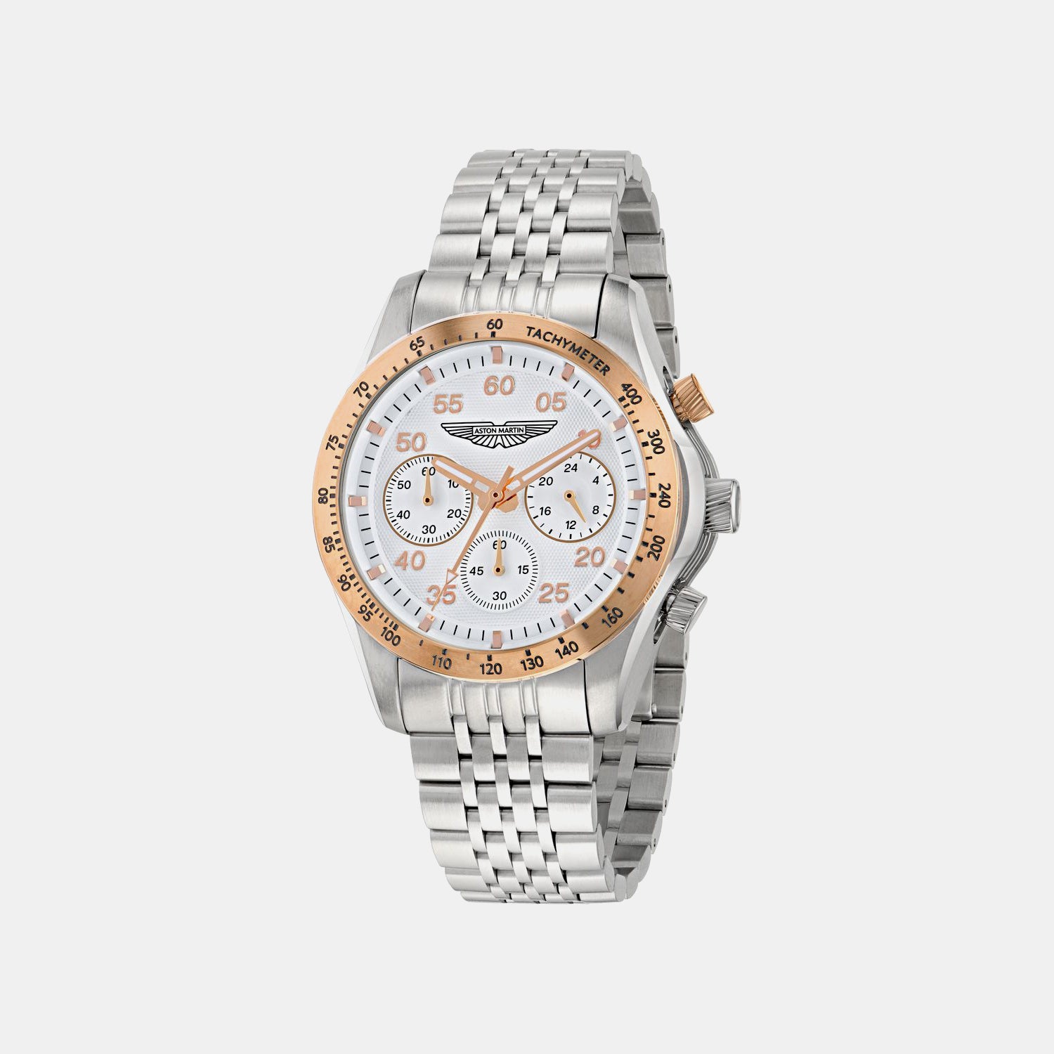 Aml Thrill Men Quartz White Dial Chronograph Stainless Steel Watch MTRS1F5043E