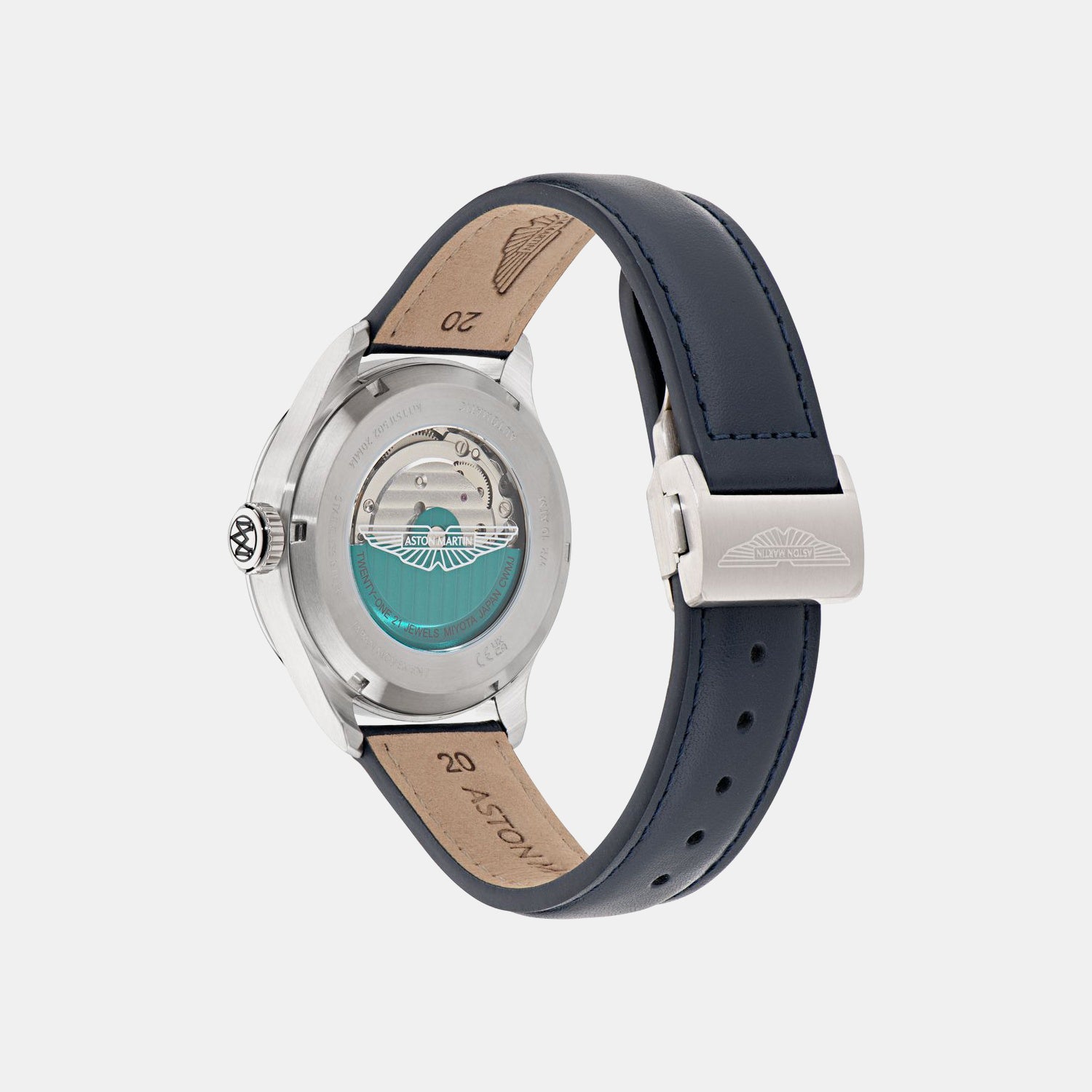 Aml Timeless Men Automatic Blue Dial Analog Leather Watch MTTS1F5023E