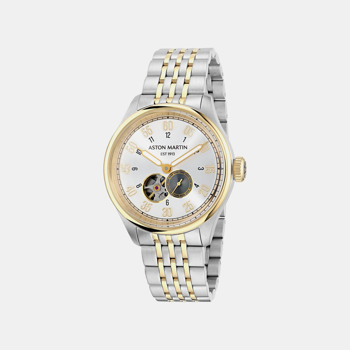 Aml Timeless Men Automatic Silver Dial Analog Leather Watch MTTS1F5033E