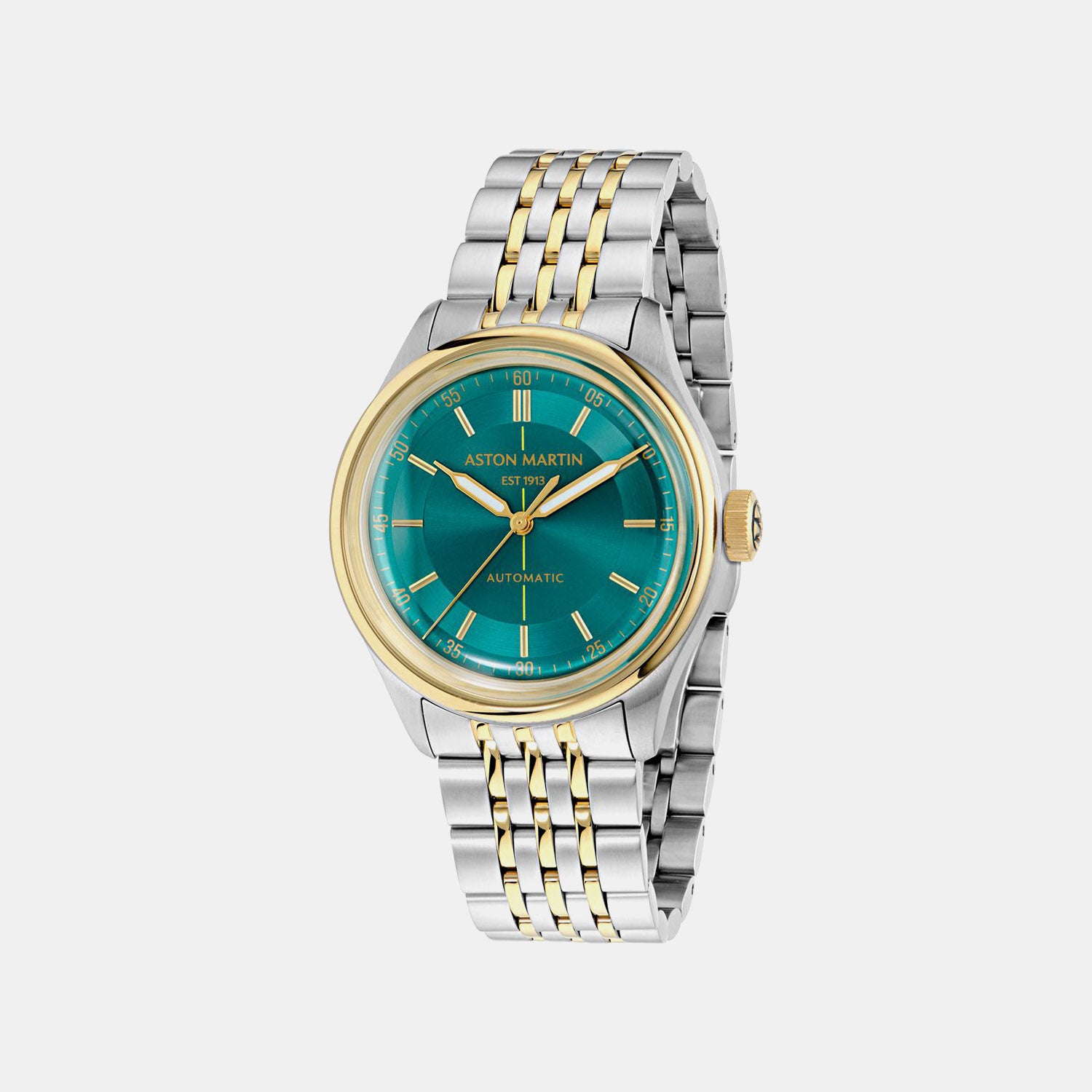 Men Automatic Green Dial Analog Stainless Steel Watch MTTS1S6013E