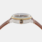 Men Automatic Black Dial Analog Leather Watch MTTS1S6043E