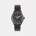 Men Automatic Black Dial Analog Leather Watch MTTS1S6063E