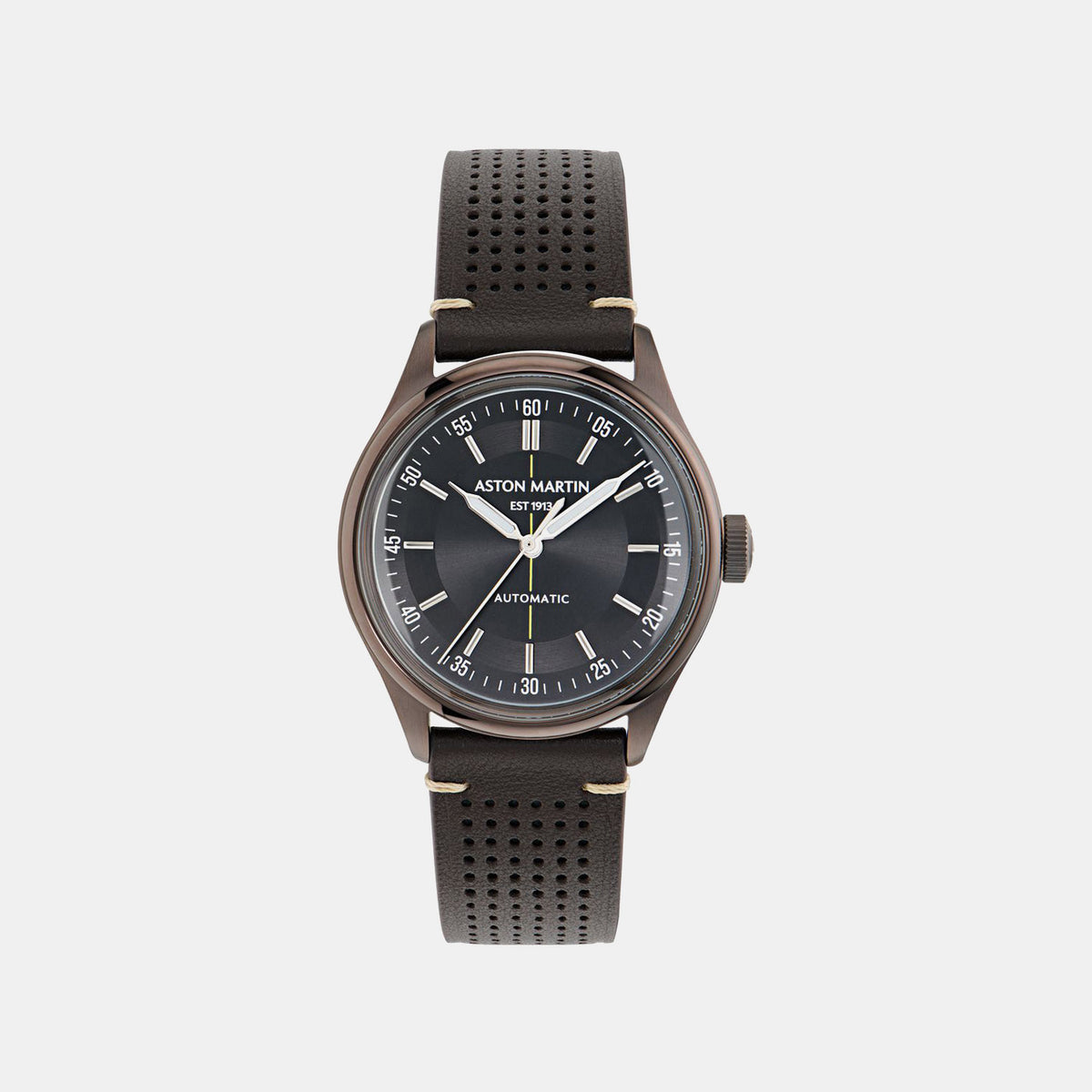 Aml Timeless Men Automatic Black Dial Analog Leather Watch MTTS1S6063E
