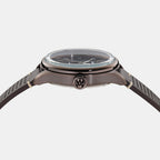 Men Automatic Black Dial Analog Leather Watch MTTS1S6063E