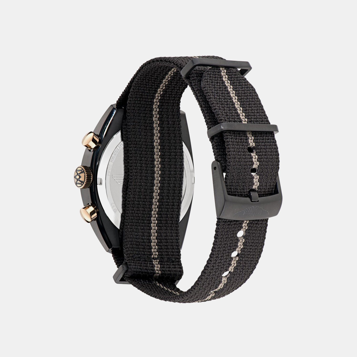 Timeless Men Quartz Black Dial Chronograph Nylon Watch MTTS2F5043E