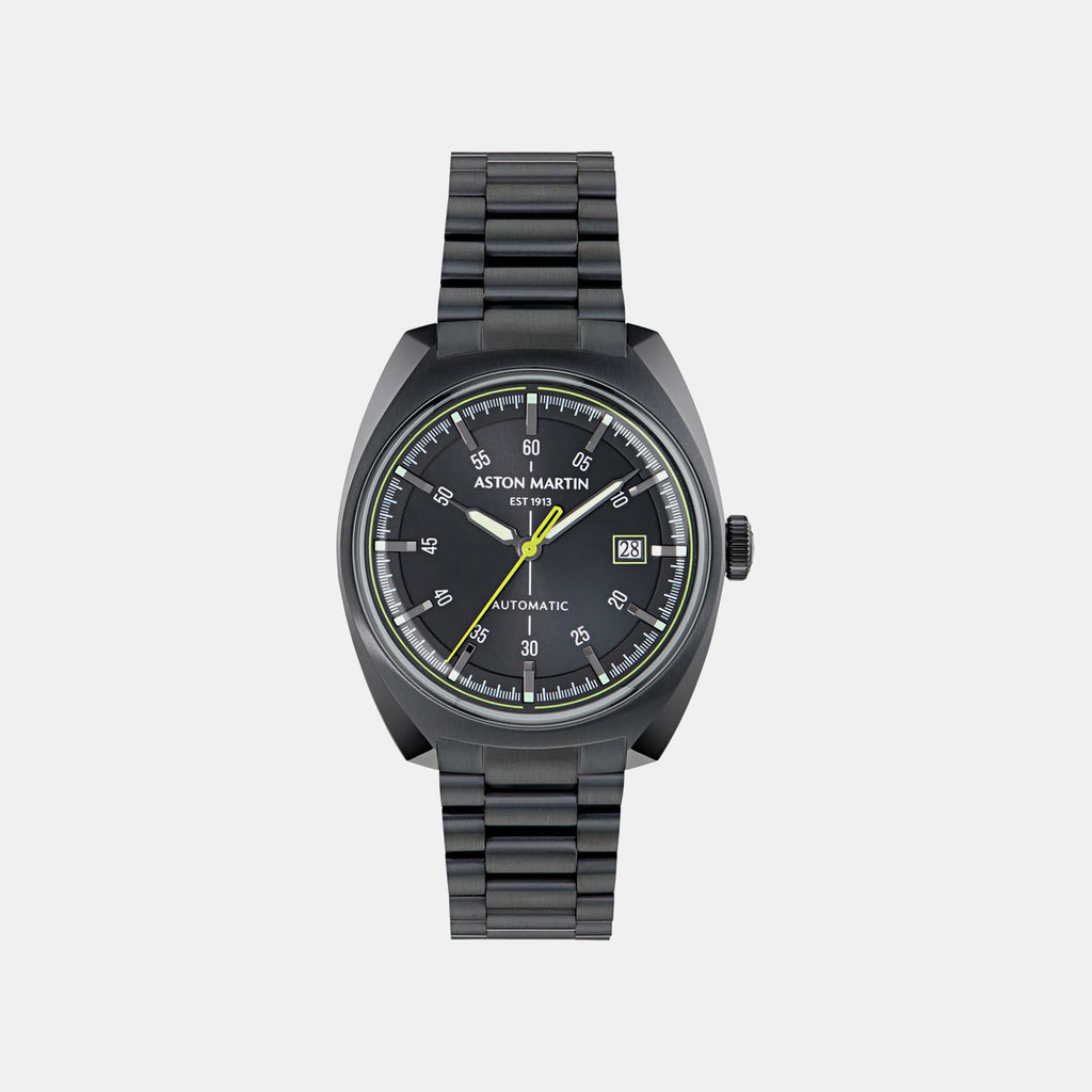 Men Automatic Black Dial Analog Stainless Steel Watch MTTS2S6013E