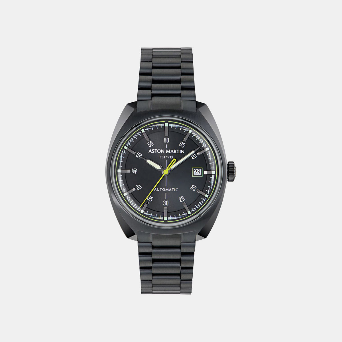 Aml Timeless Men Automatic Black Dial Analog Stainless Steel Watch MTTS2S6013E