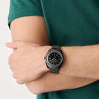 Men Automatic Black Dial Analog Stainless Steel Watch MTTS2S6013E