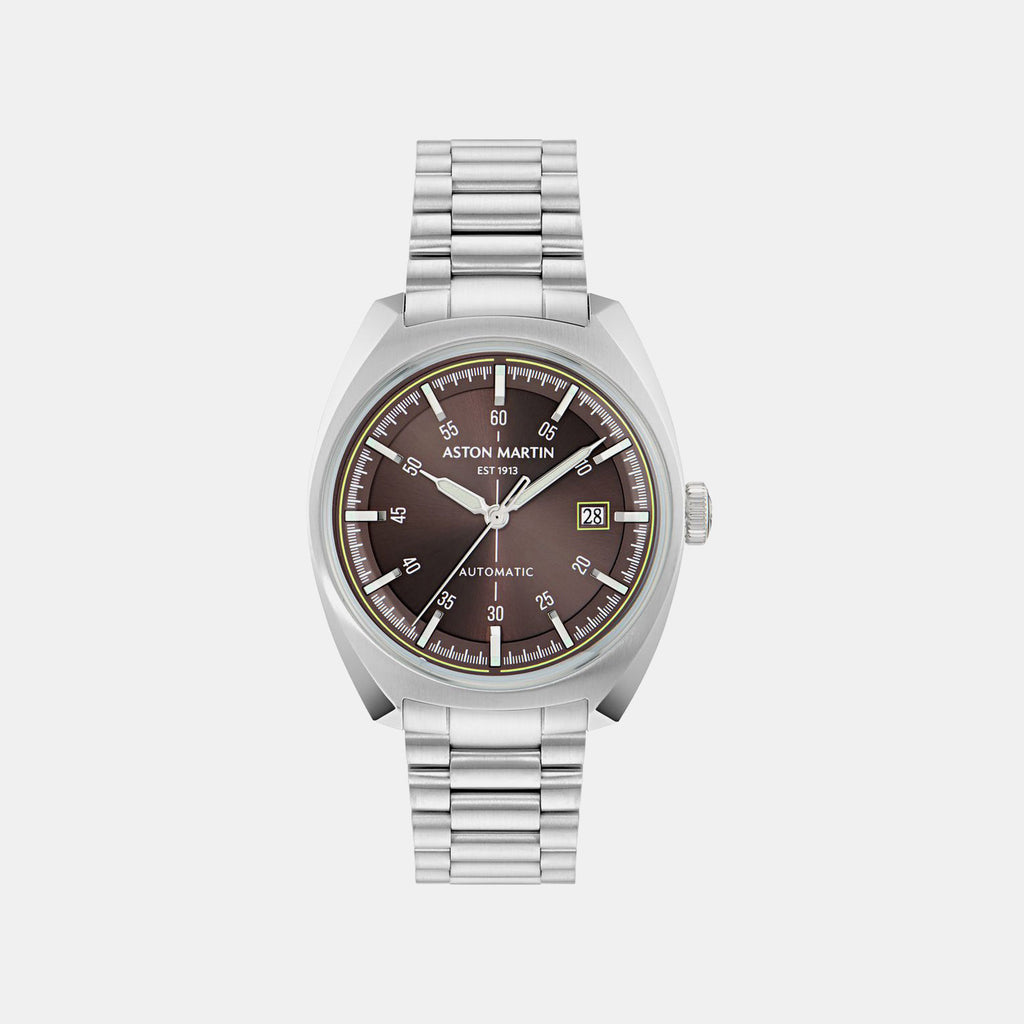Men Automatic Brown Dial Analog Stainless Steel Watch MTTS2S6023E