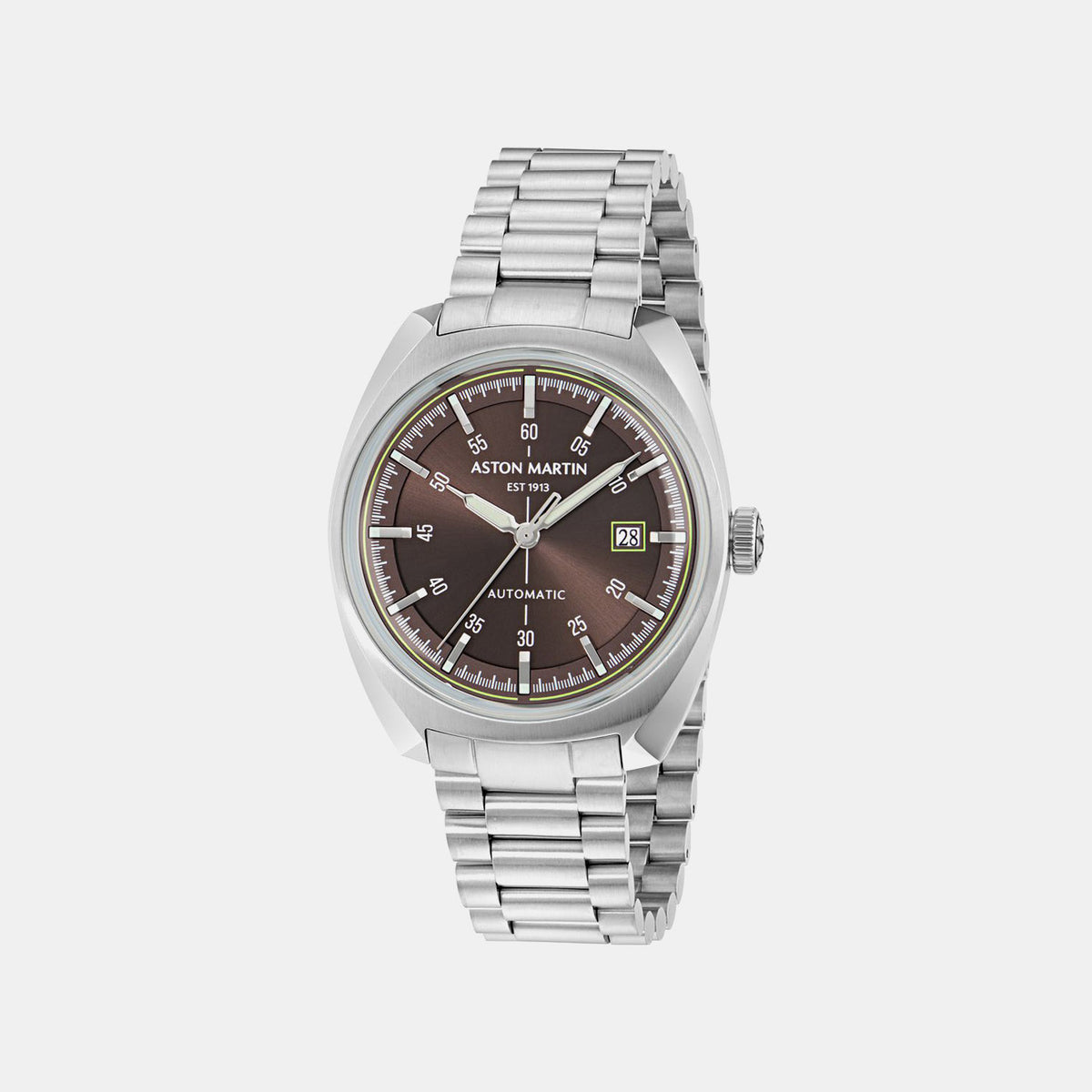 Aml Timeless Men Automatic Brown Dial Analog Stainless Steel Watch MTTS2S6023E