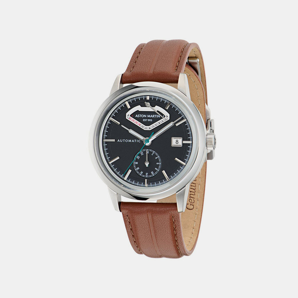 Timeless Men Automatic Black Dial Analog Leather Watch MTTS3F6023E