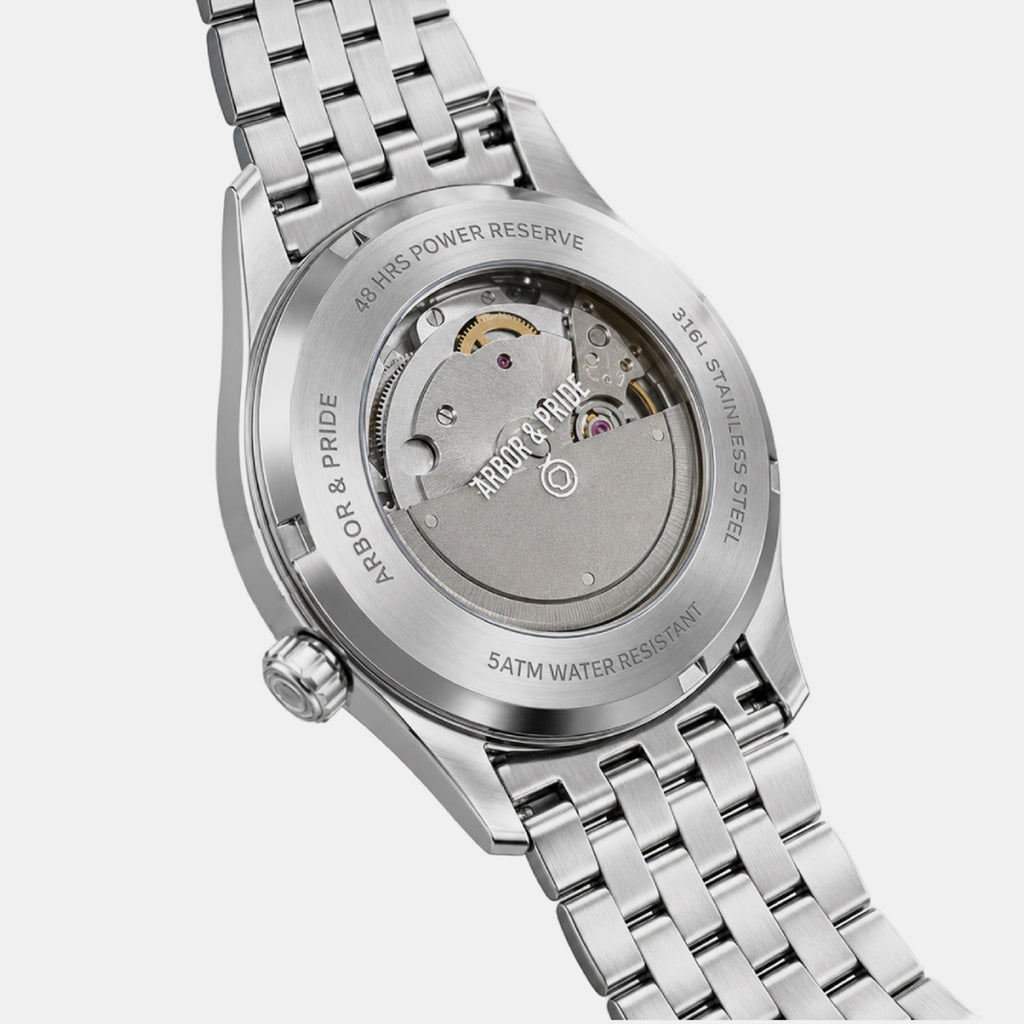 Marlin Men Automatic White Dial Analog Stainless Steel Watch Marlin Two Tone- White