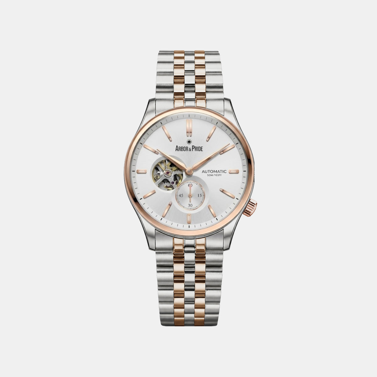 Marlin Men Automatic White Dial Analog Stainless Steel Watch Marlin Two Tone- White