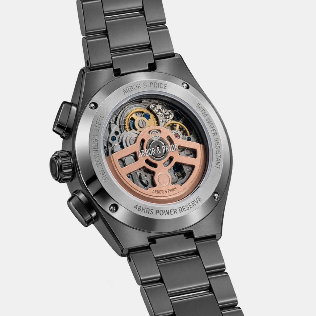 Monolith Men Automatic Grey Dial Analog Stainless Steel Watch Monolith - GM