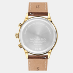 Heritage Men Quartz Blue Dial Chronograph Leather Watch 3650148