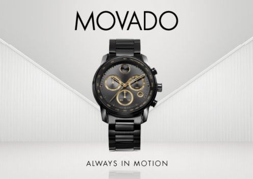Movado Bold Quest Men Quartz Black Dial Analog Stainless Steel
