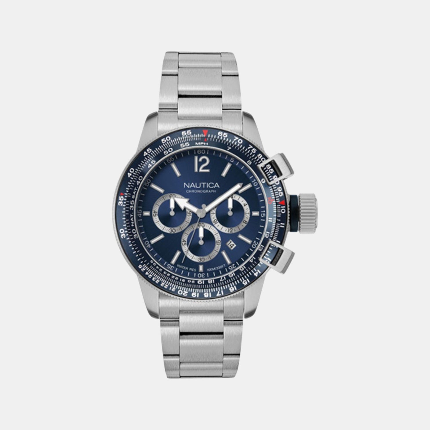 Bfc Men Quartz Blue Dial Analog Stainless Steel Watch NAPBFCF02