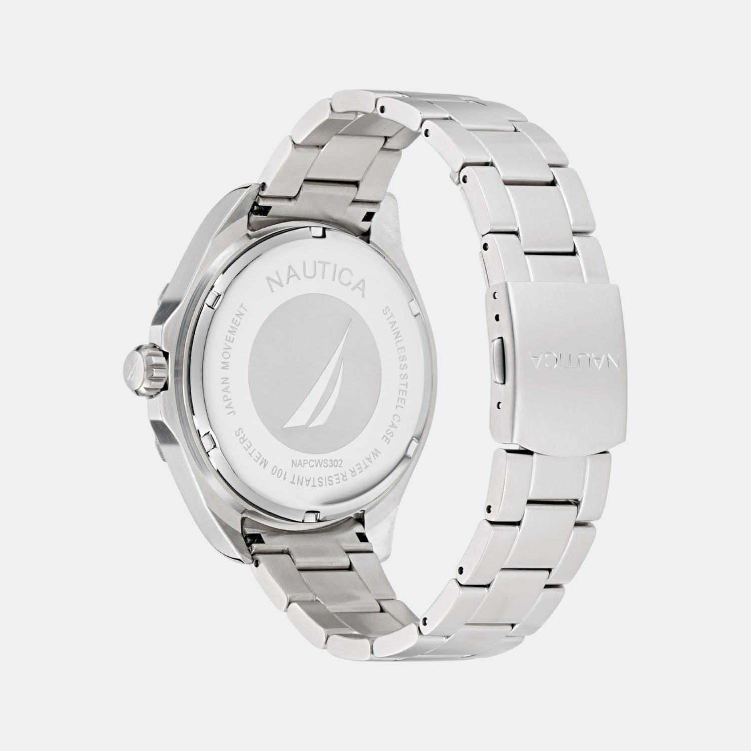 Clearwater Beach Men Quartz Blue Dial Analog Stainless Steel Watch NAPCWS302