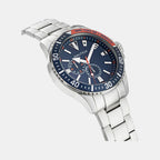 Men Quartz Blue Dial Analog Stainless Steel Watch NAPFRF030