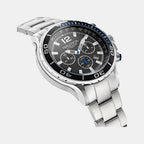 Nst Men Quartz Black Dial Analog Stainless Steel Watch NAPNSTF14