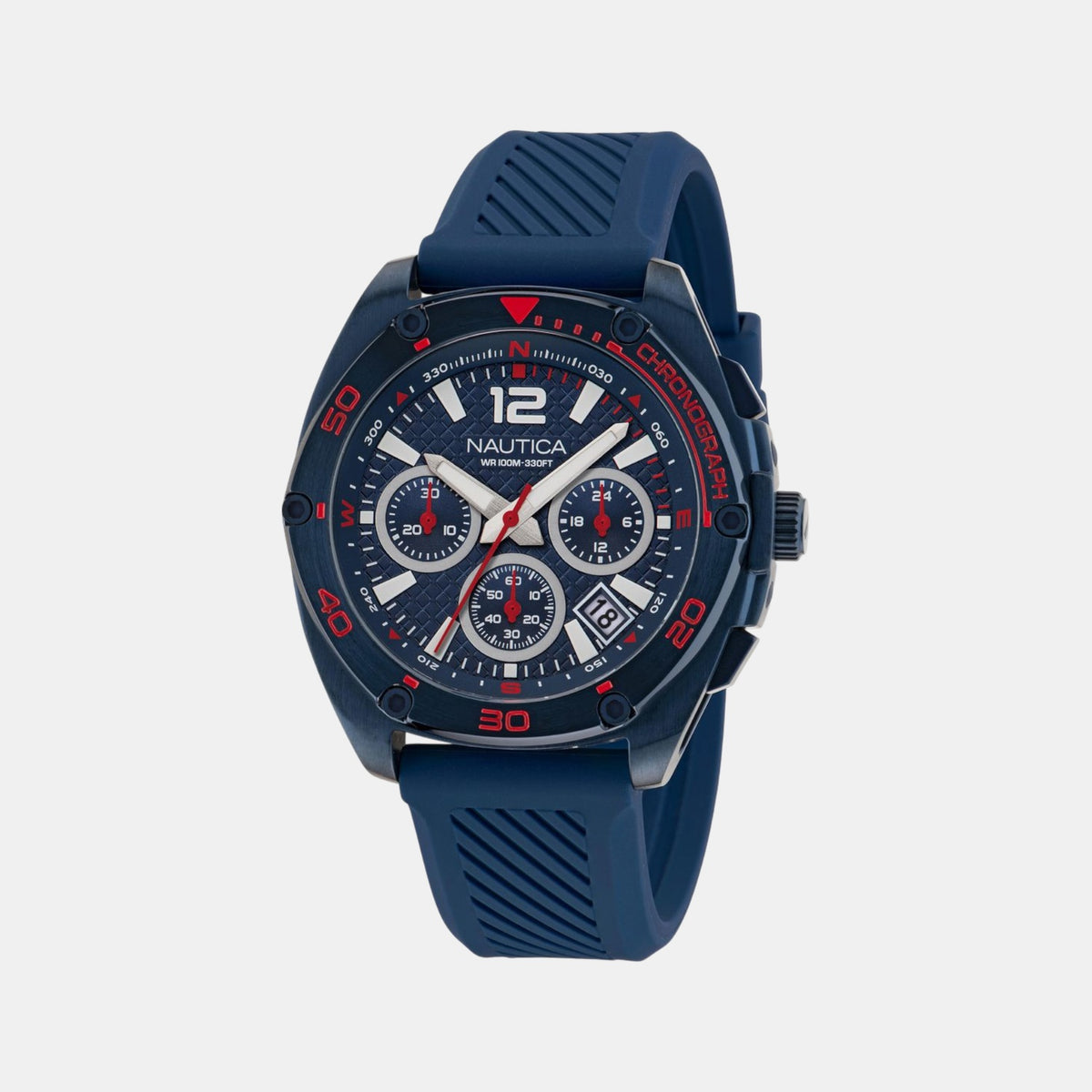 Tin Can Bay Men Quartz Blue Dial Analog Silicone Watch NAPTCS303