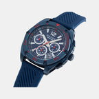 Tin Can Bay Men Quartz Blue Dial Analog Silicone Watch NAPTCS303