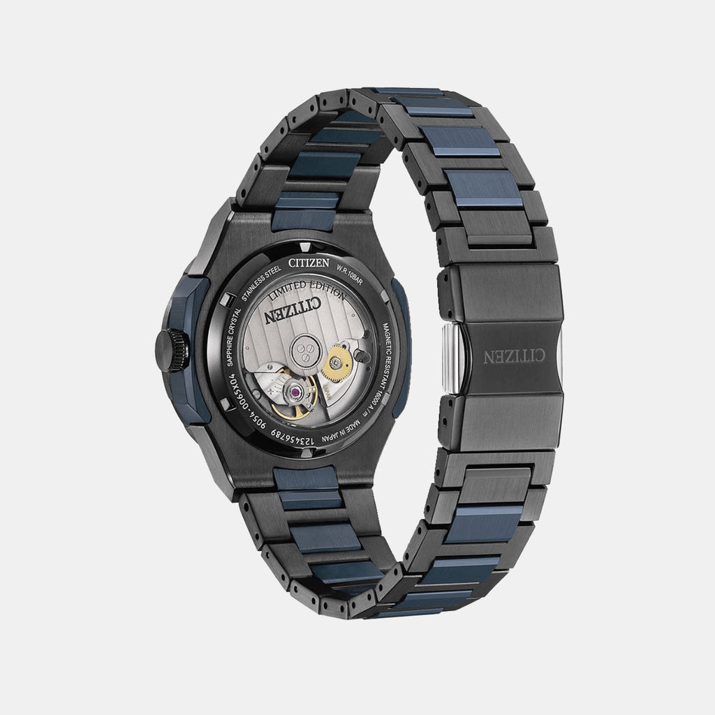 Men Automatic Blue Dial Analog Stainless Steel Watch NB6036-52N