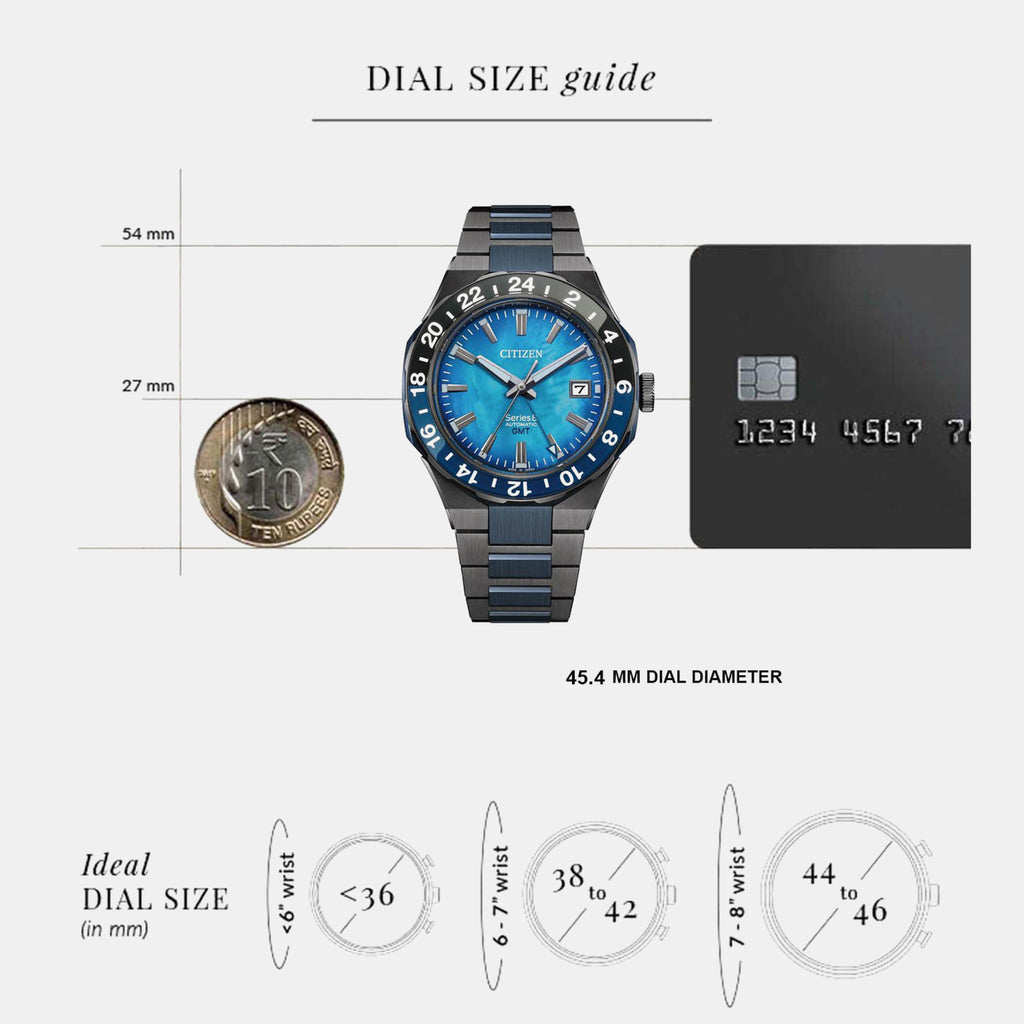 Men Automatic Blue Dial Analog Stainless Steel Watch NB6036-52N
