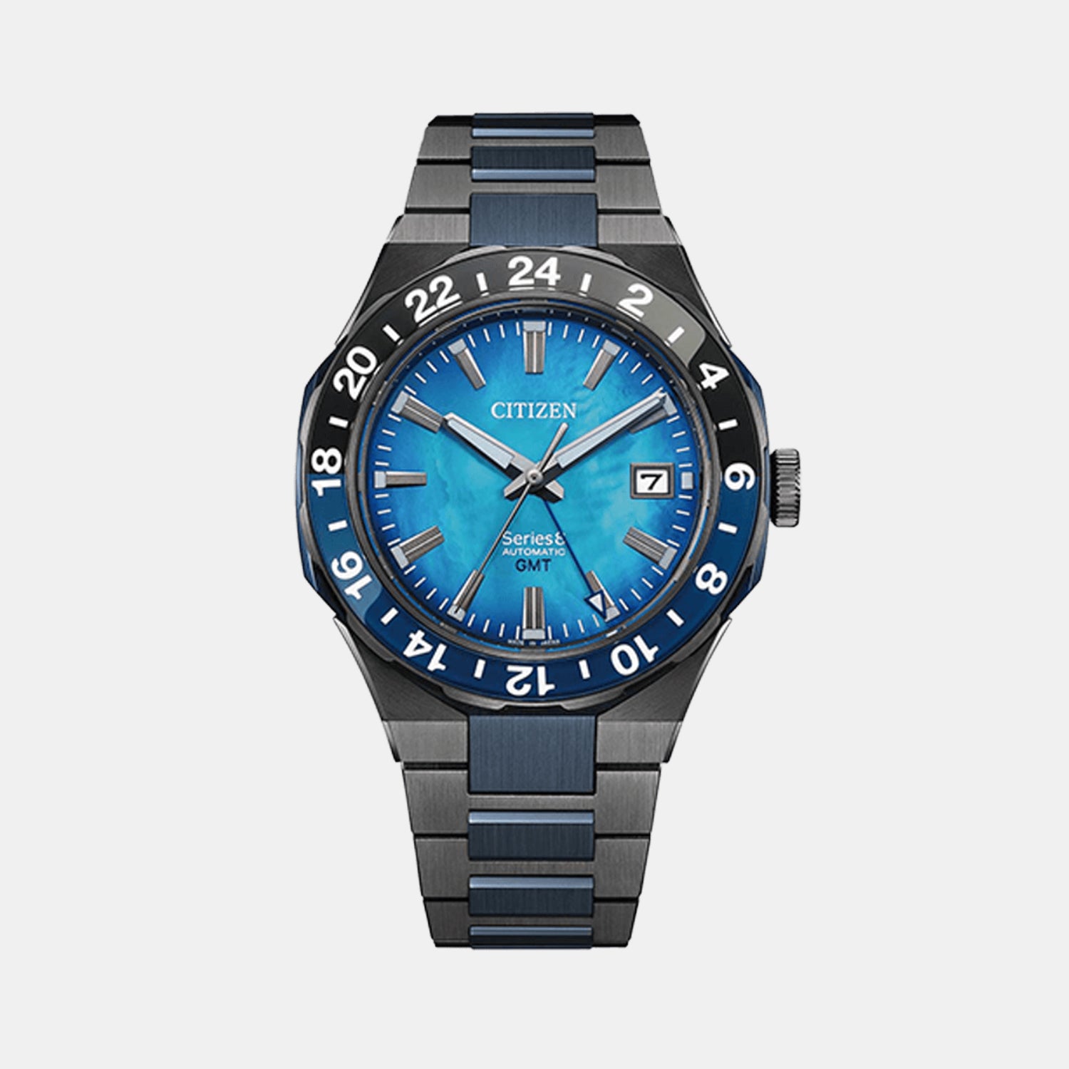 Men Automatic Blue Dial Analog Stainless Steel Watch NB6036-52N