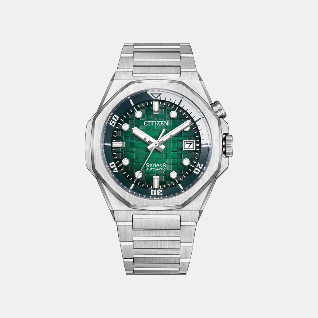 Series 8 Men Automatic Green Dial Analog Stainless Steel Watch NB6060-58X