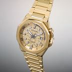Series 8 Men Automatic Gold Dial Chronograph Stainless Steel Watch NB6062-52P